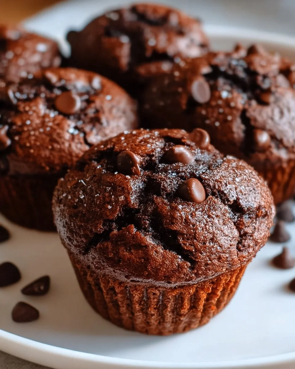 Delicious Chocolate Sourdough Muffins fresh from the oven