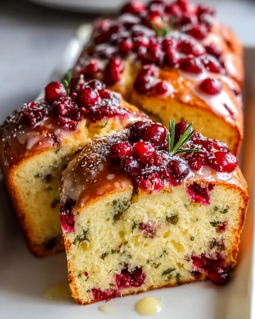 Freshly baked Cranberry Orange Bread on a cooling rack