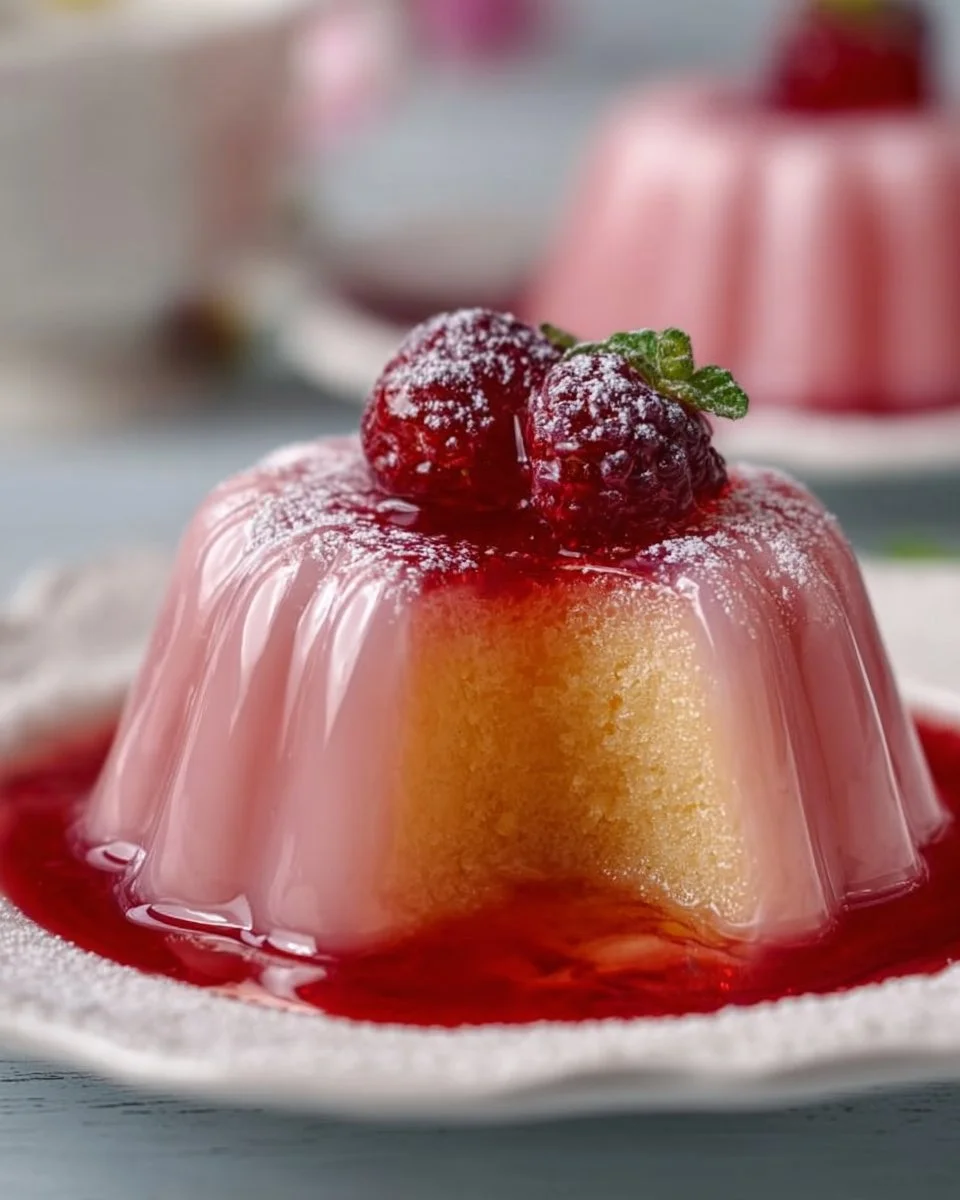 Old fashioned pink jelly cakes on a decorative plate