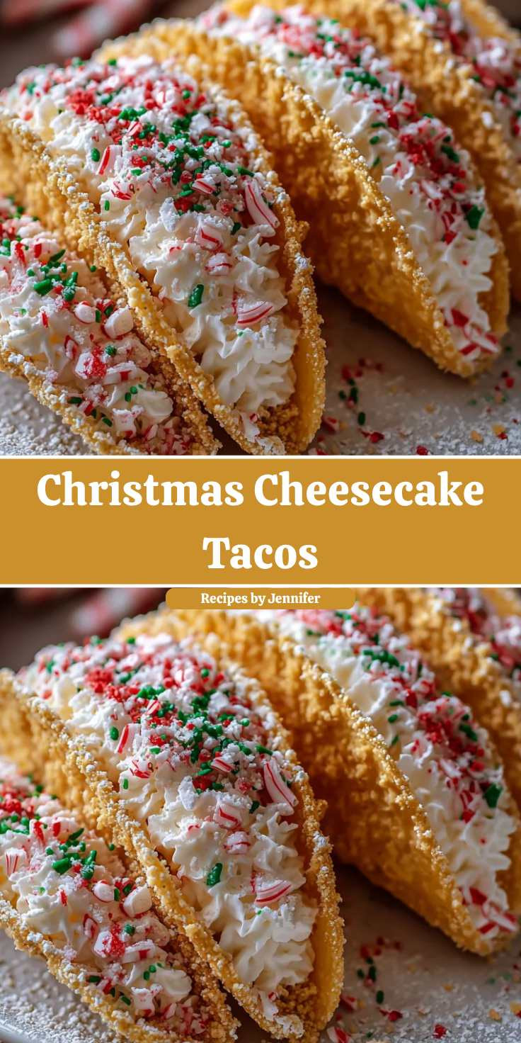 Christmas Cheesecake Tacos