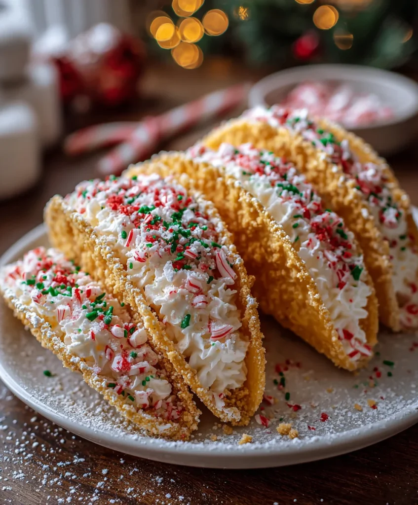 Christmas Cheesecake Tacos